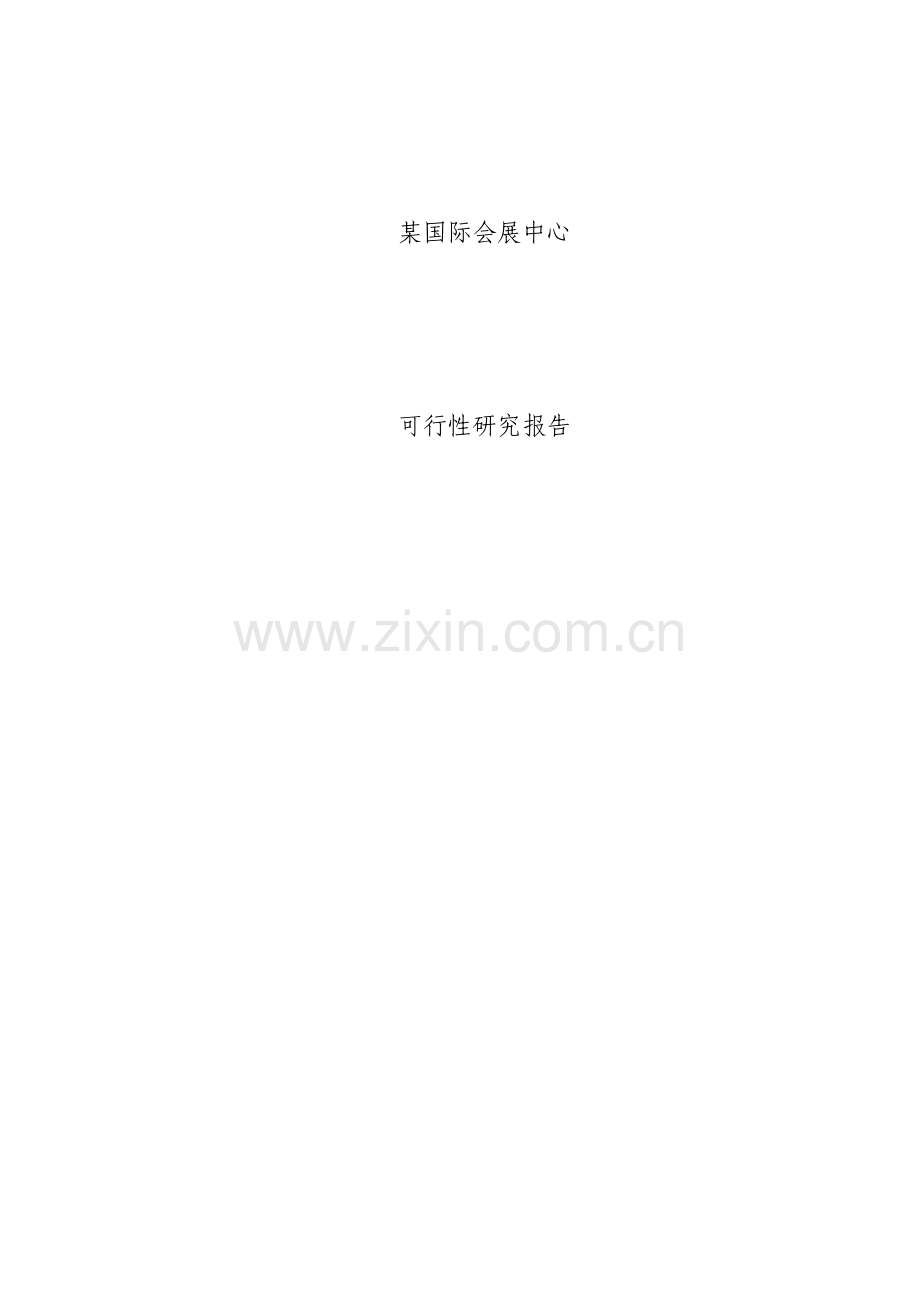某国际会展中心可行性研究报告.doc_第1页