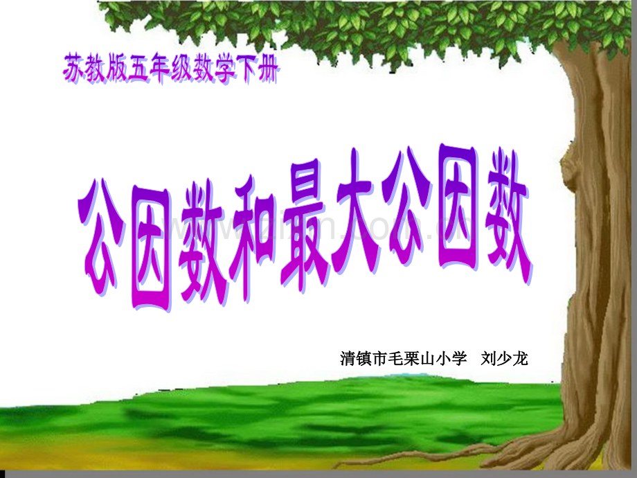 新苏教版公因数和最大公因数.pptx_第1页