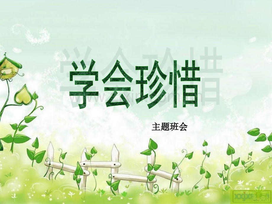 珍惜资源主题班会.pptx_第1页