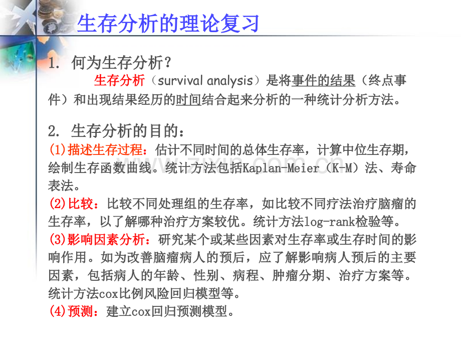 生存分析SPSS单因素和多因素对生存率的可能分析.pptx_第2页