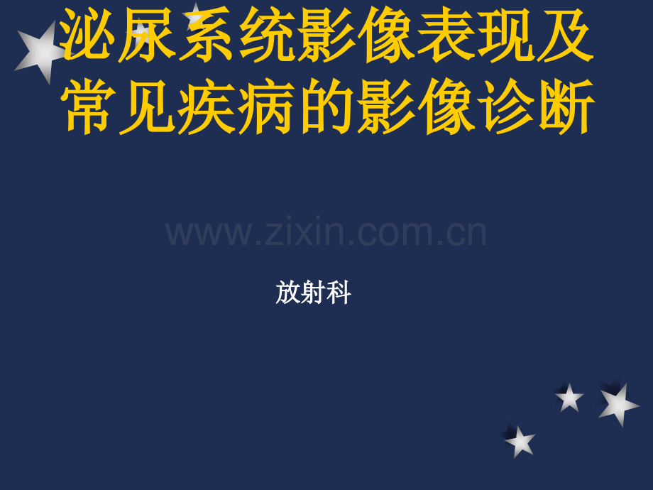 泌尿系统影像表现及常见疾病影像诊断.pptx_第1页