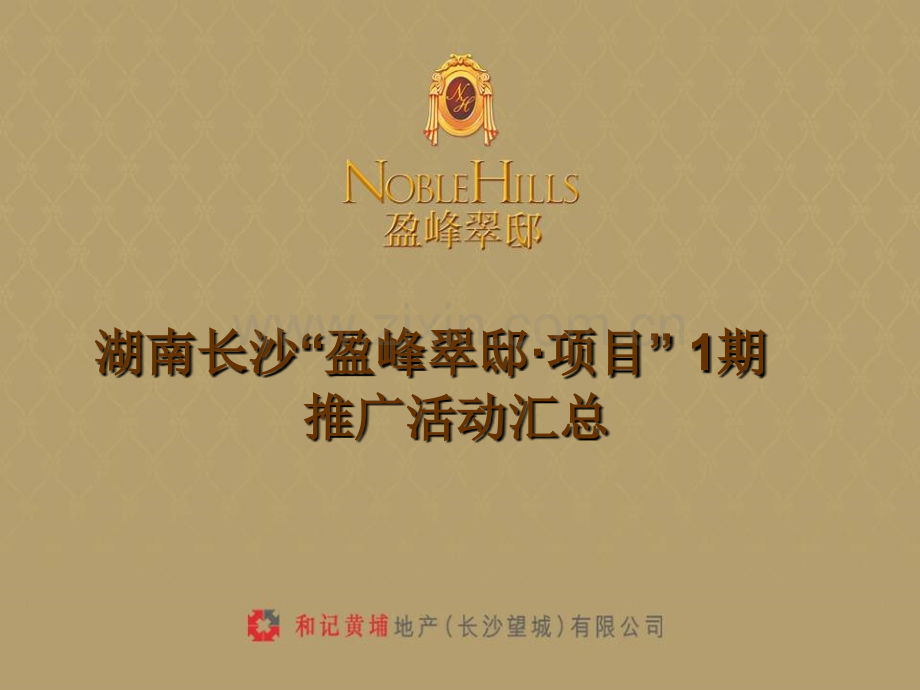 湖南长沙盈峰翠邸项目1期推广活动汇总.pptx_第1页
