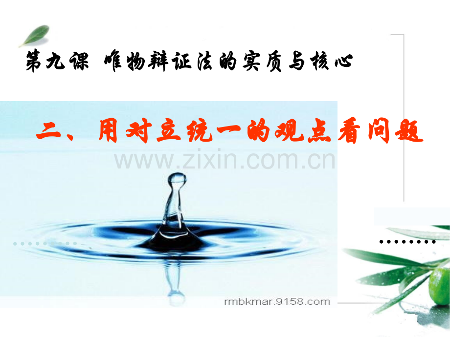 用对立统一的观点看问题公开课shanlilan.pptx_第1页