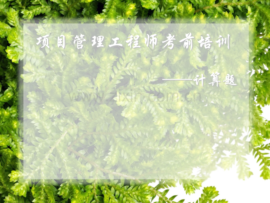 系统集成项目管理工程师重计算题详细解析.pptx_第1页