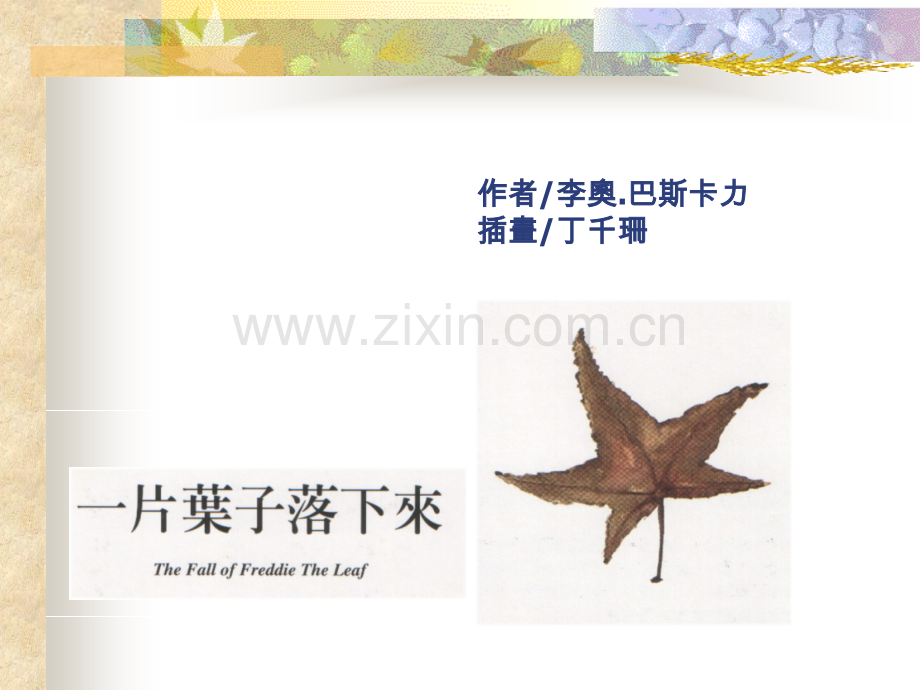 绘本一片叶子落下来.pptx_第2页
