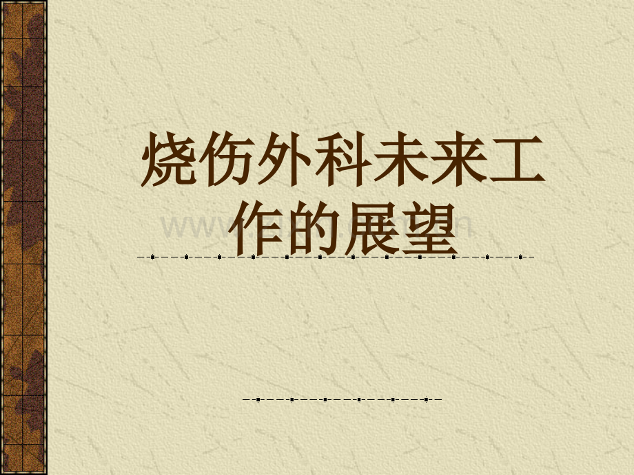 烧伤外科未来工作的展望PPT课件.pptx_第1页