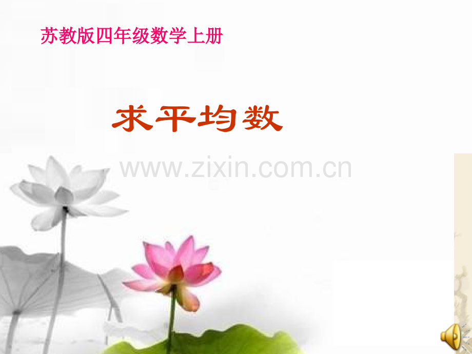 新苏教版四年级上册数学求平均数.pptx_第1页