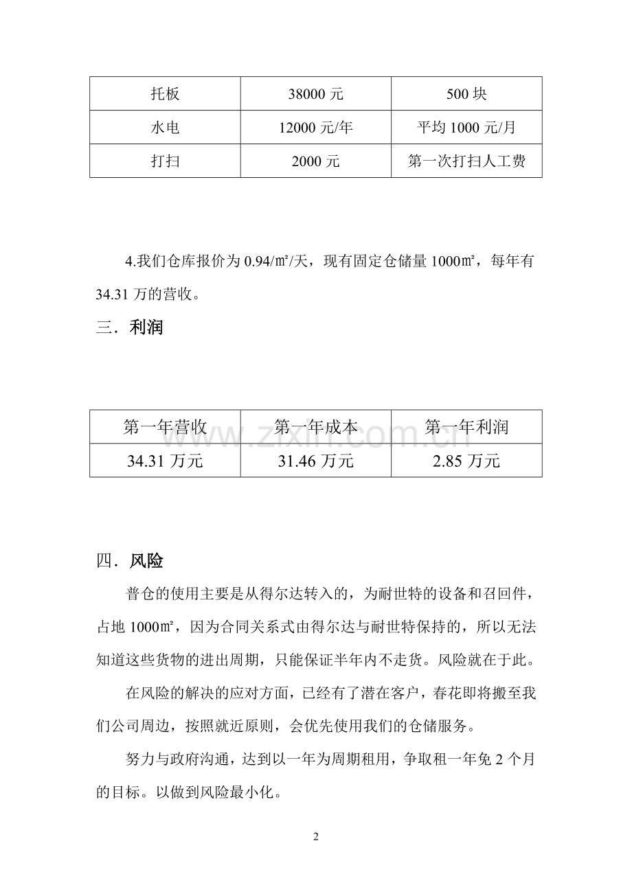 仓库租用方案报告.doc_第2页