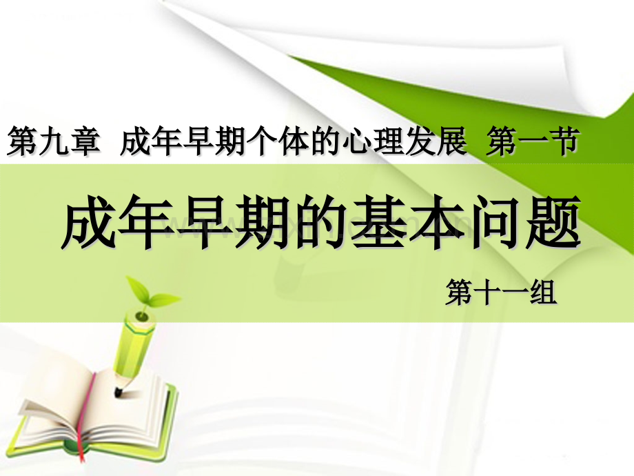 成年早期的基本问题.pptx_第1页