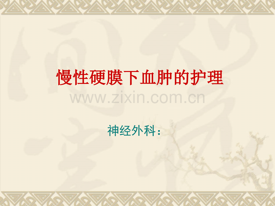 慢性硬膜下血肿的护理.pptx_第1页