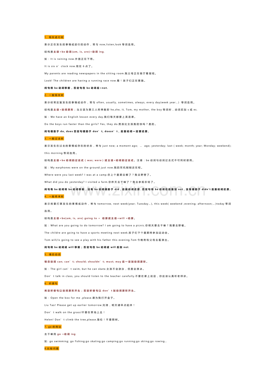 小学1-6年级下册英语必考40个重点知识点.docx_第1页