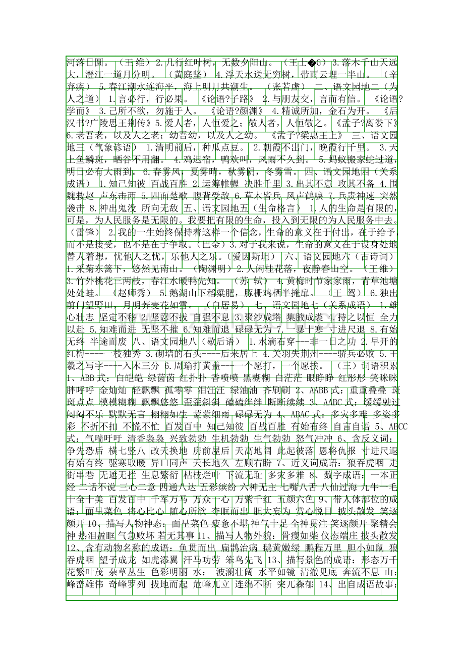 四年级语文下册重要句子词语汇总人教版.docx_第2页