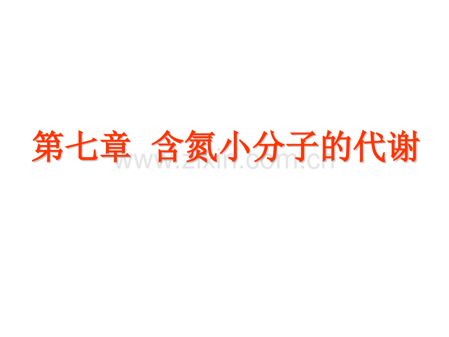 动物生化含氮小分子代谢.pptx_第1页