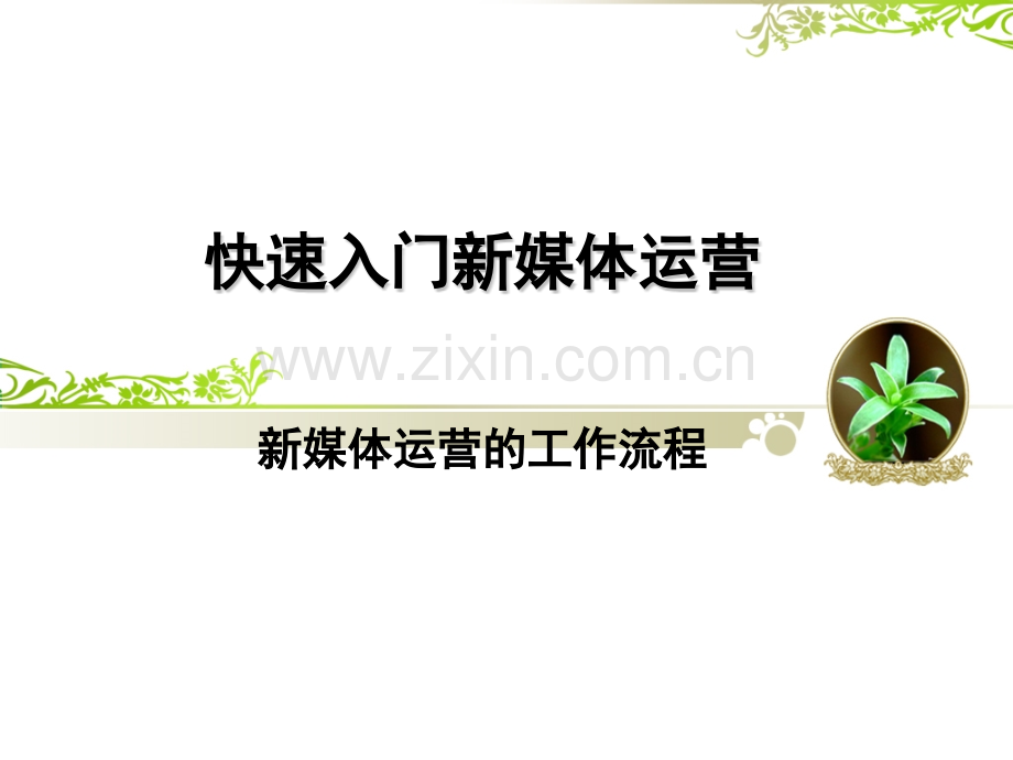 快速入门新媒体运营之新媒体运营的工作流程.pptx_第1页