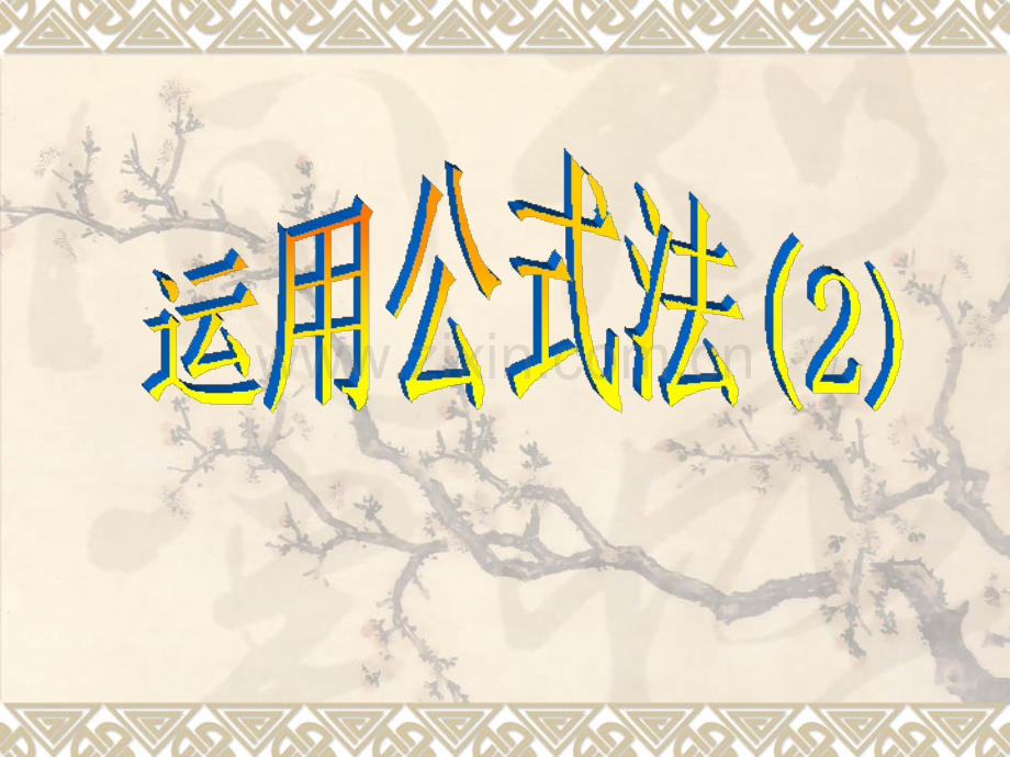 初中数学八年级下册运用公式法.pptx_第1页
