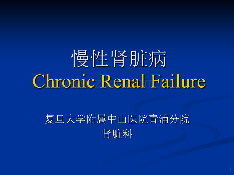 慢性肾衰竭复旦上课.pptx_第1页