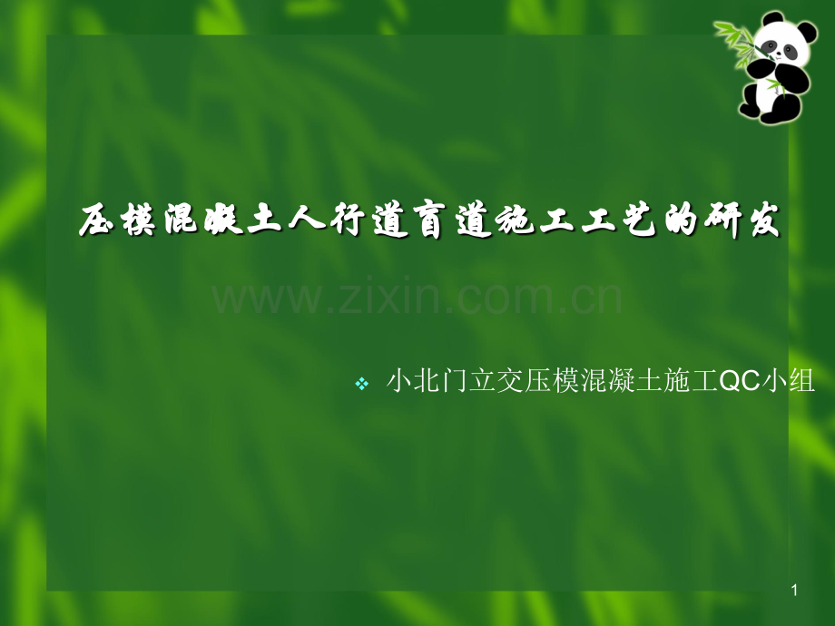 小北门立交工程盲道施工.pptx_第1页