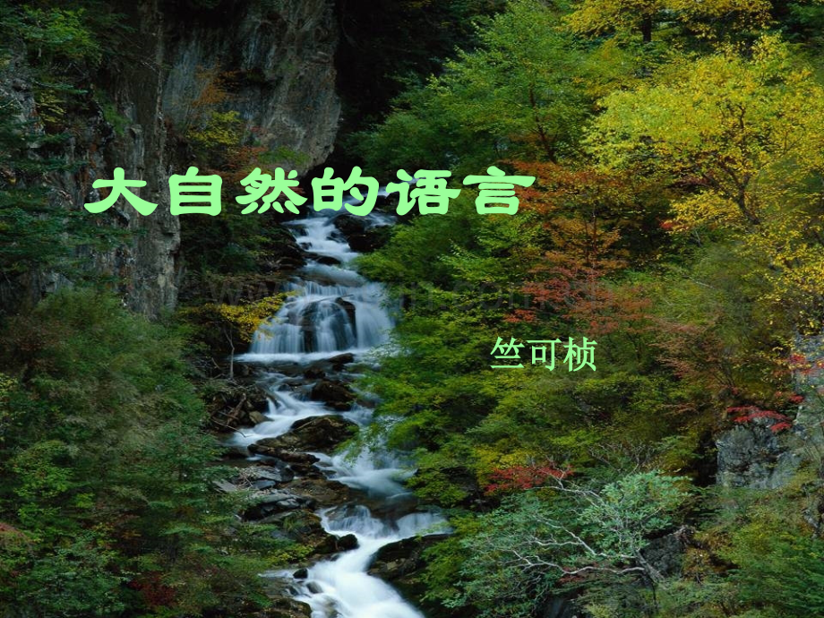 八年级语文上册大自然的语言人教新课标版.pptx_第1页