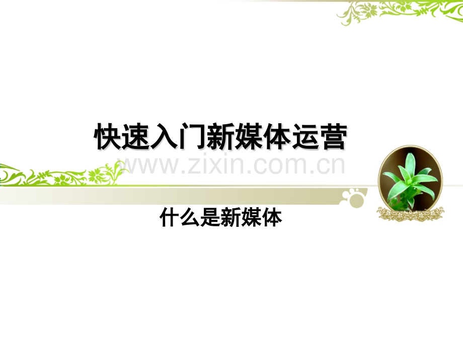 快速入门新媒体运营之什么是新媒体.pptx_第1页