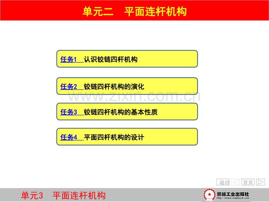 单元3平面连杆机构认知和演化分析.pptx_第1页