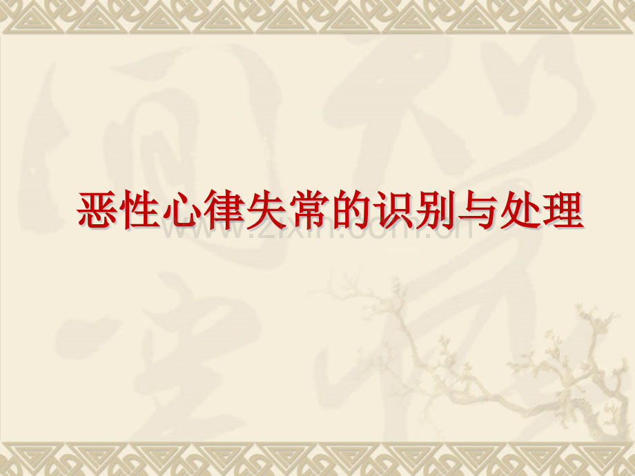 恶性心律失常的识别与处理.pptx_第1页