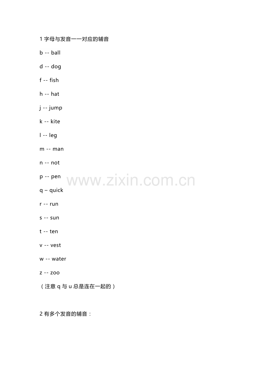 小学复习资料：英语自然拼读法基本规则和小窍门总结.docx_第1页