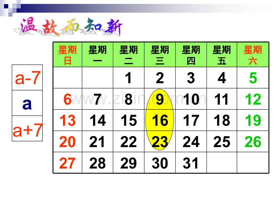 初中数学七年级上册日历中方程.pptx_第2页