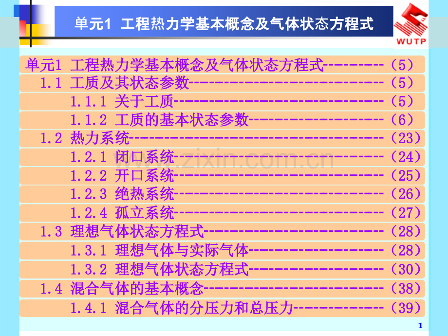 单元1工程热力学基本概念及气体状态.pptx_第1页
