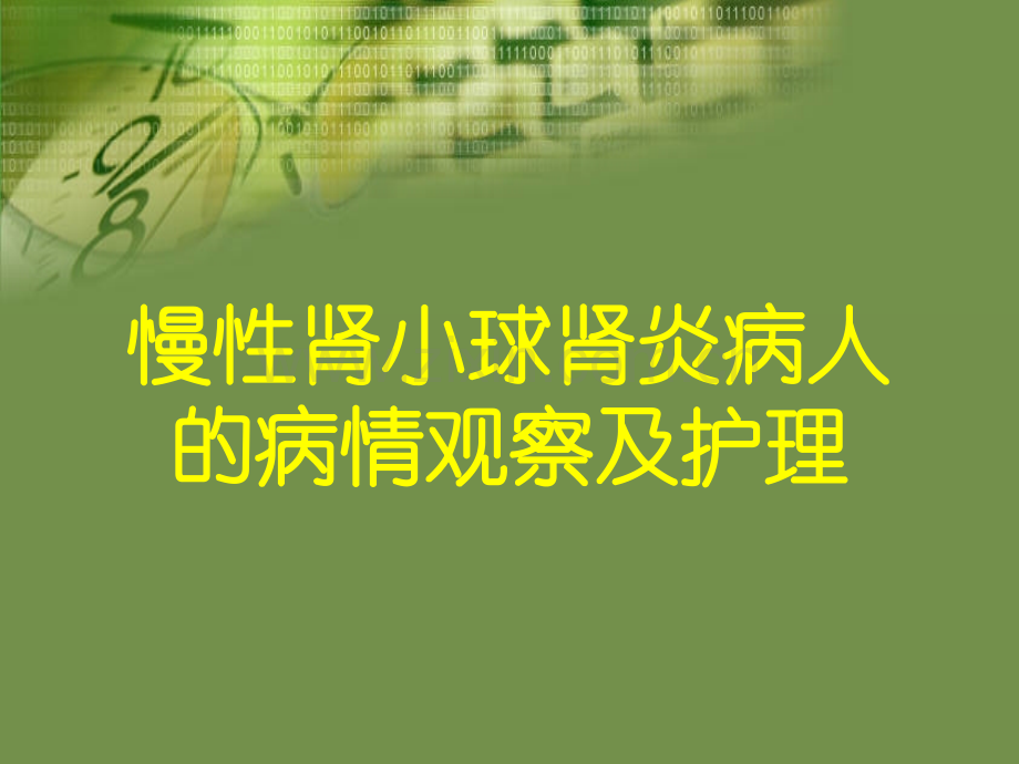 慢性肾小球肾炎护理.pptx_第1页