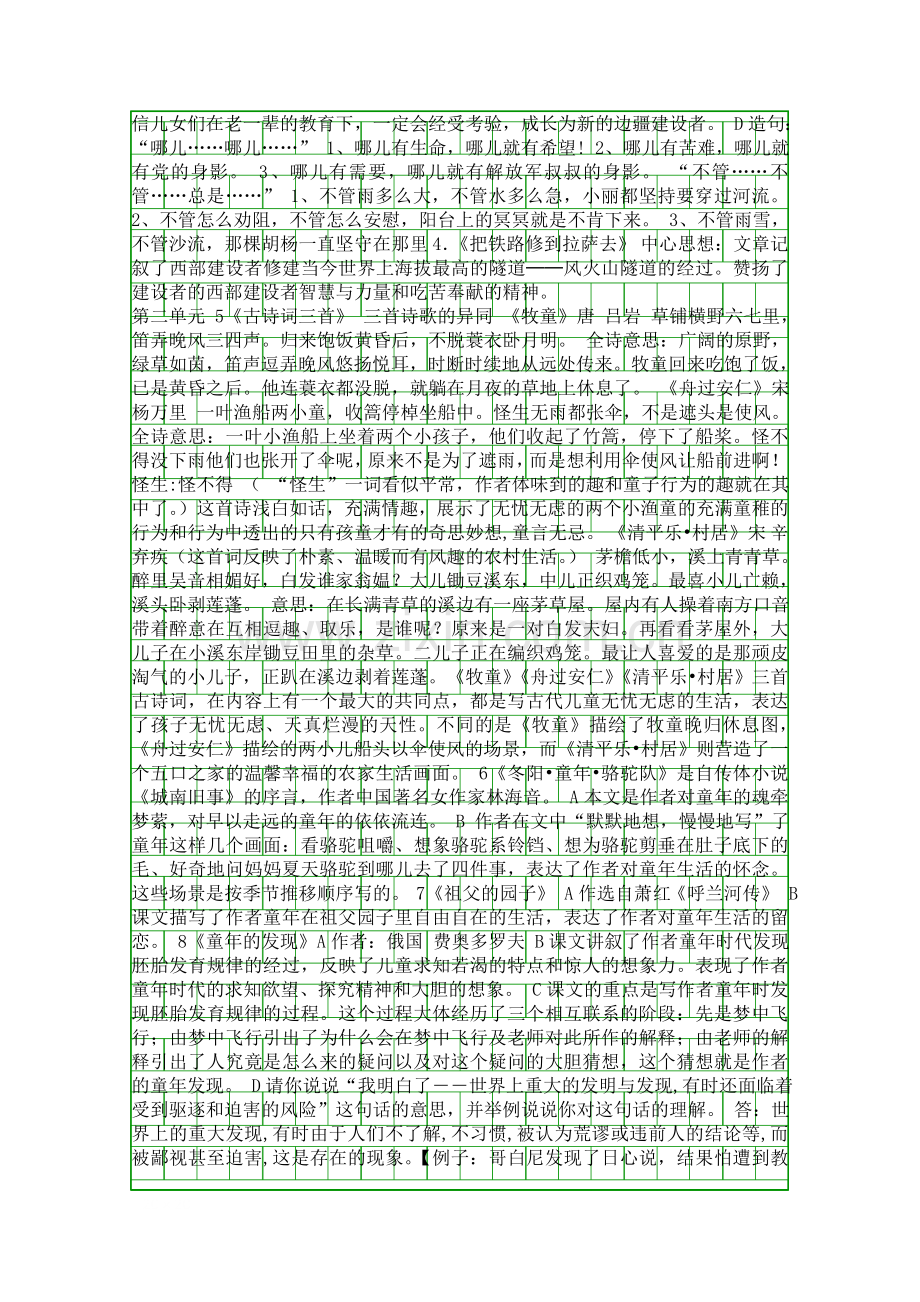 五年级语文下册各单元知识归纳人教版.docx_第2页
