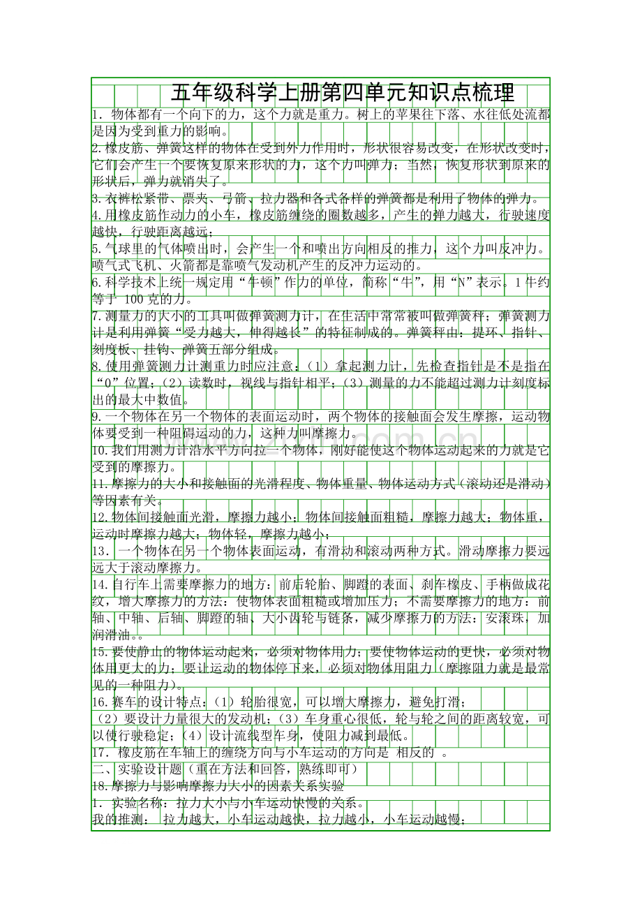 五年级科学上册知识点梳理.docx_第1页