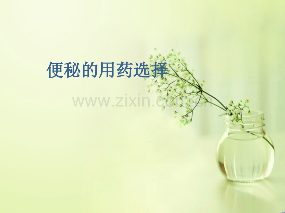 便秘的用药选择.pptx_第1页