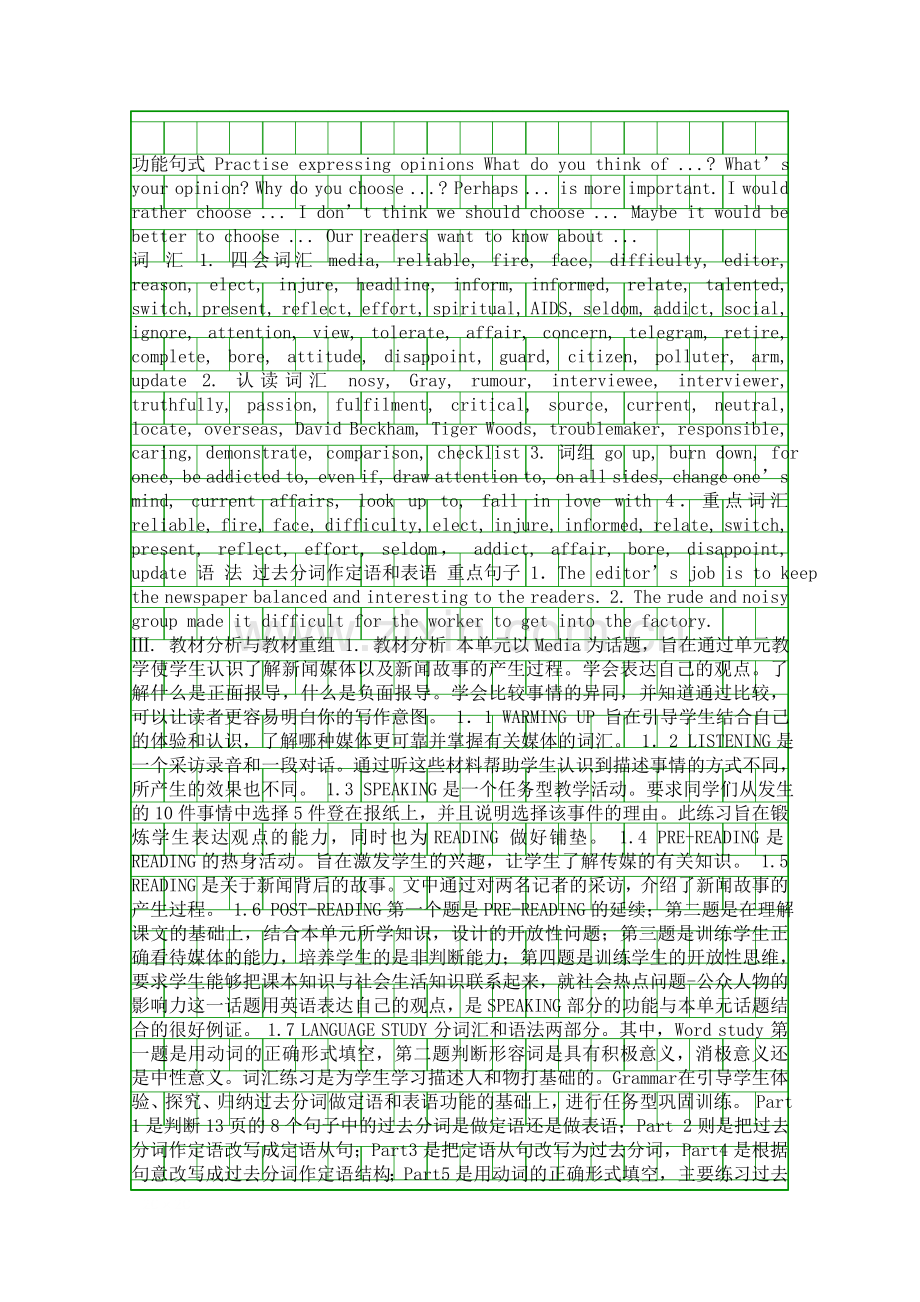 人教版高二Unit-2-News-Media.docx_第1页