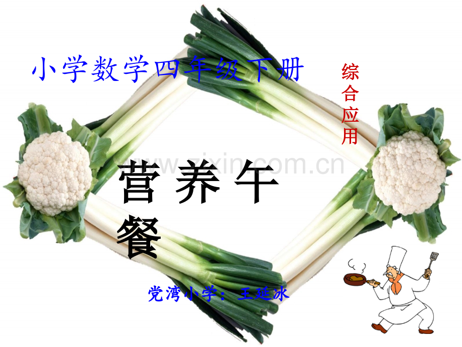 人教版四年级下册数学营养午餐.pptx_第1页