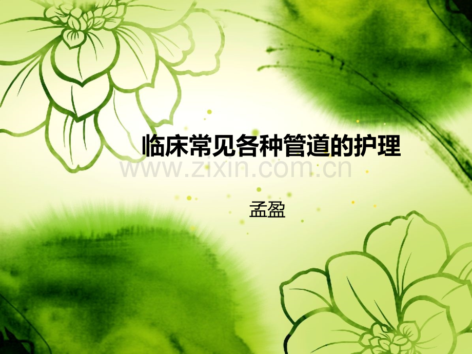 临床常见各种管道的护理月描述.pptx_第1页