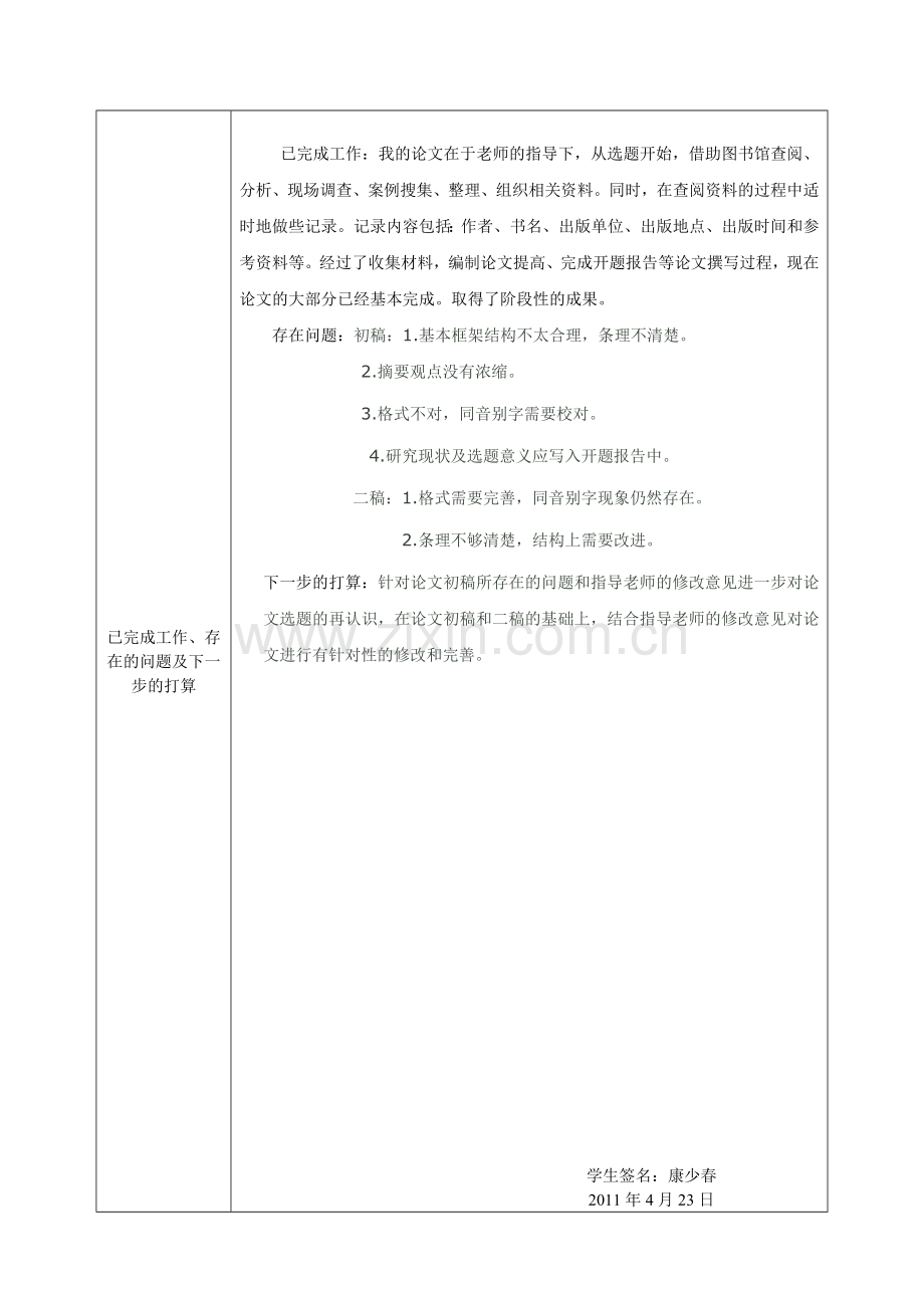Ipwxhc中国地质大学长城学院毕业设计论文中期检查表2.doc_第2页