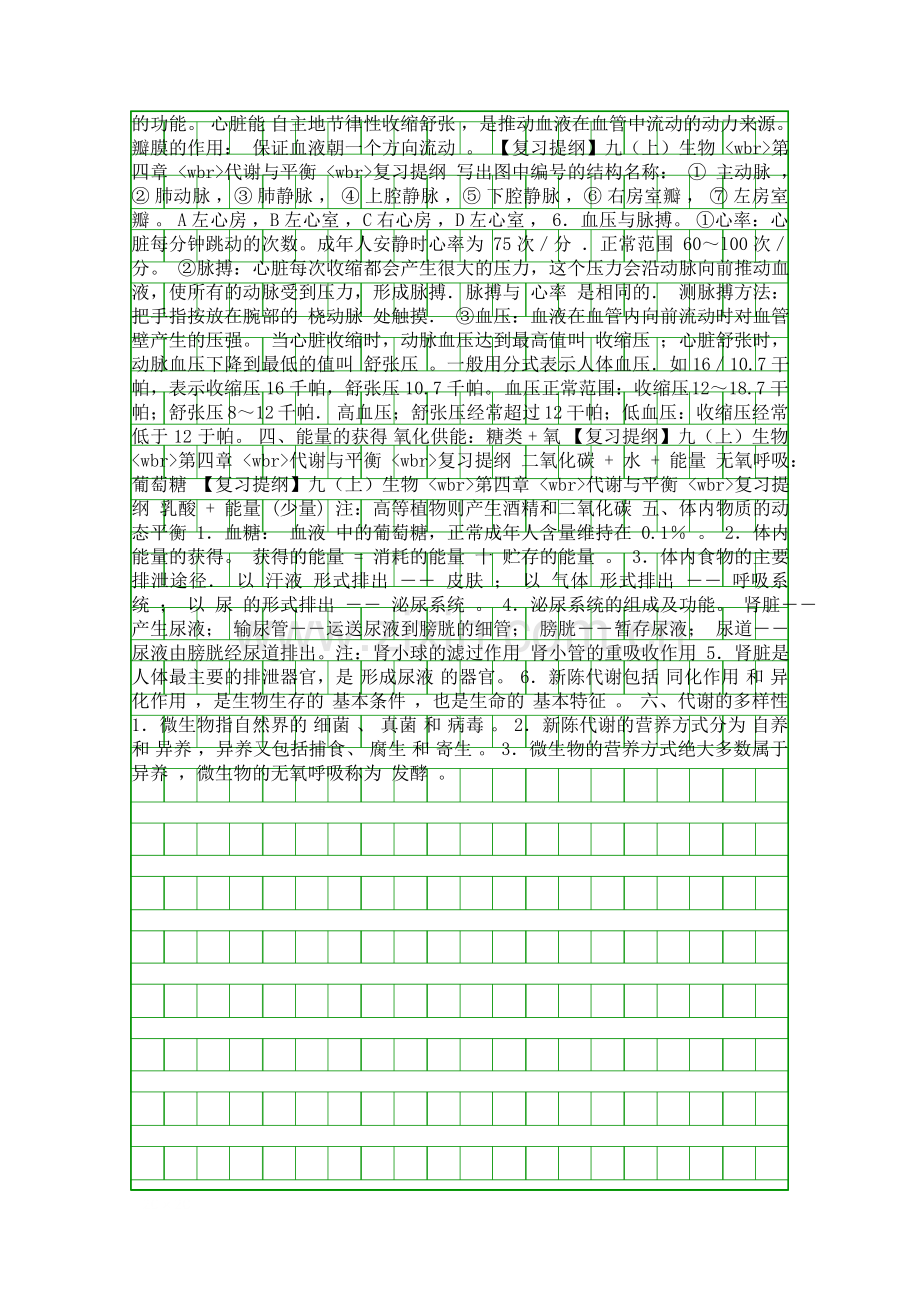 九年级生物上册代谢与平衡复习提纲.docx_第2页