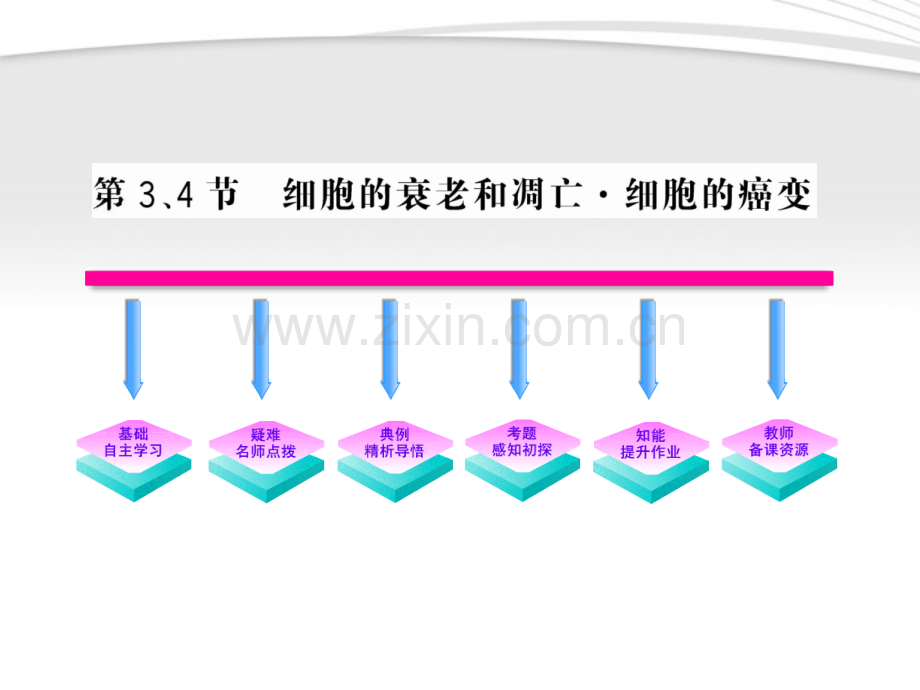 全程学习方略2011高中生物-634-细胞的衰老和凋亡-细胞的癌变课件-新人教必修1.pptx_第1页