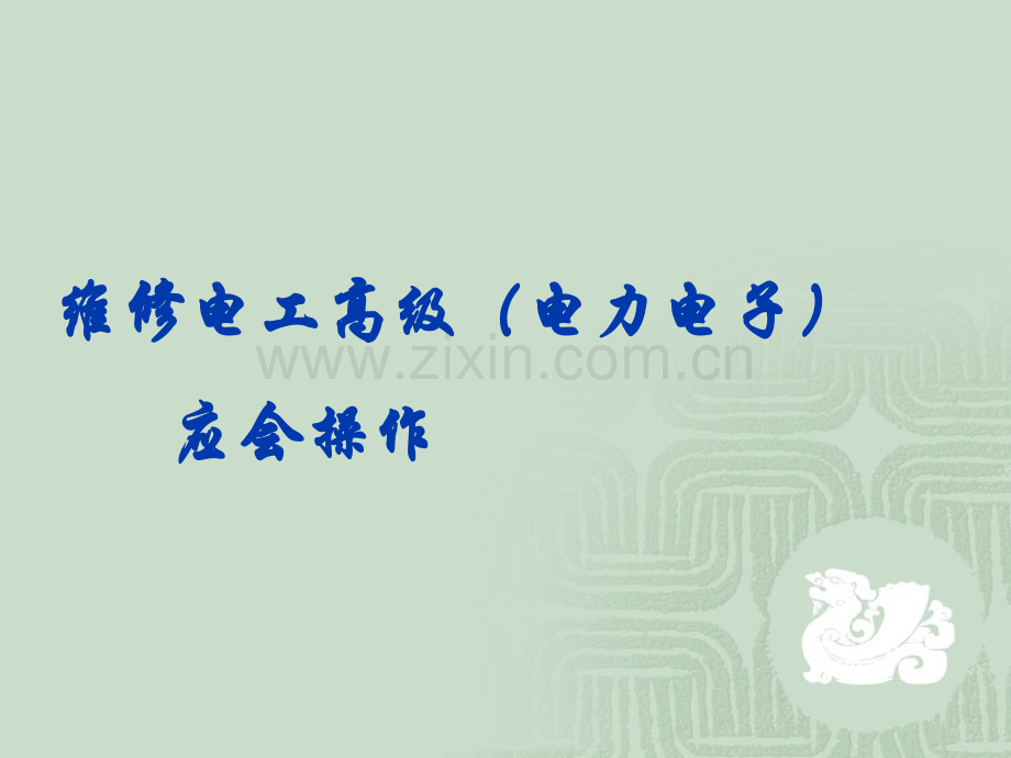 上海市维修电工三级电力电子操作注意事项.pptx_第1页