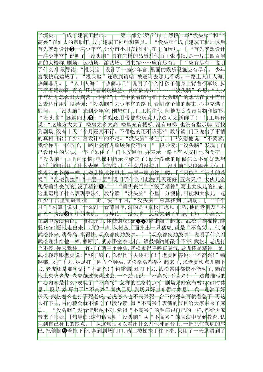 五年级语文上3没头脑和不高兴教案.docx_第2页
