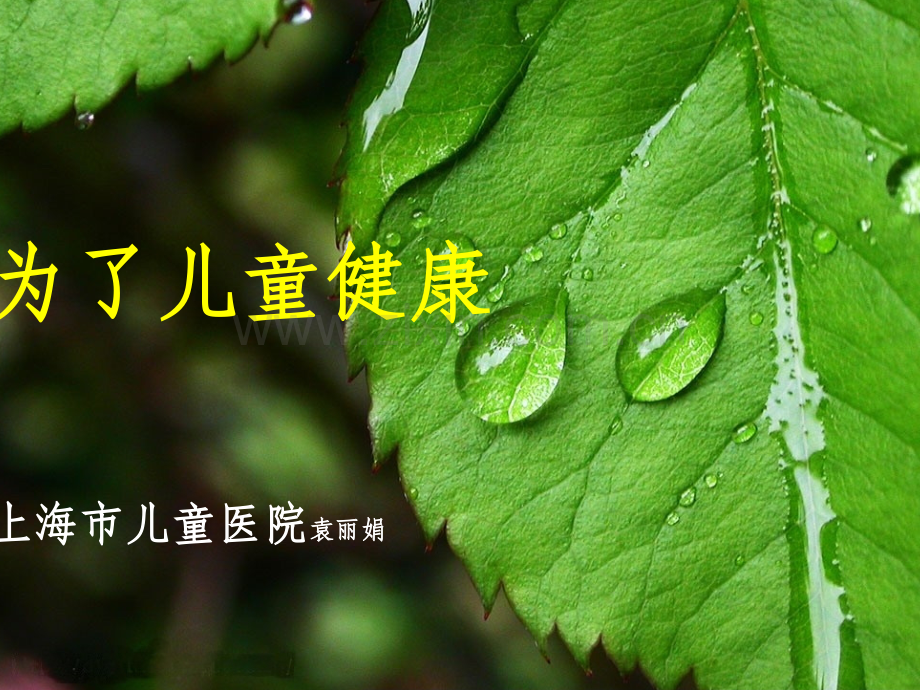 为了儿童健康上海市儿童医院袁丽娟.pptx_第2页