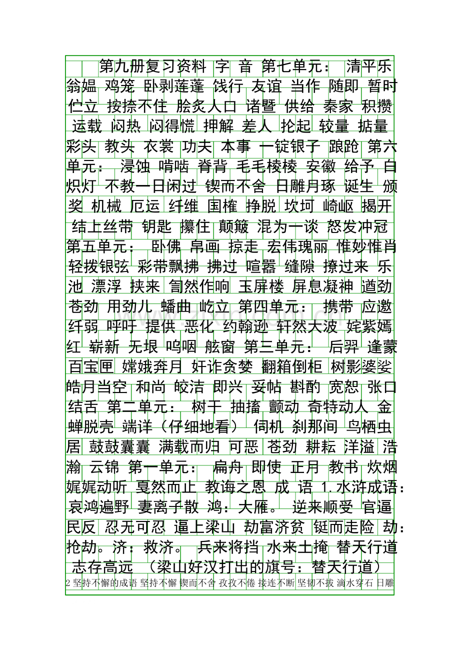 五年级语文第九册分类复习资料苏教版.docx_第1页