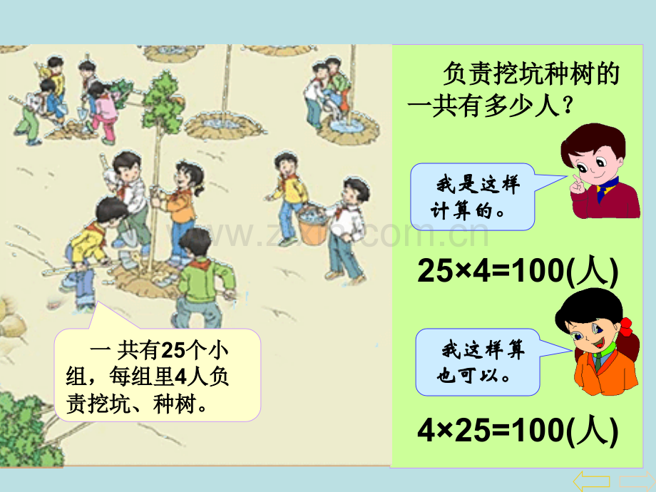 人教四年级数学下册乘法交换律结合律.pptx_第2页