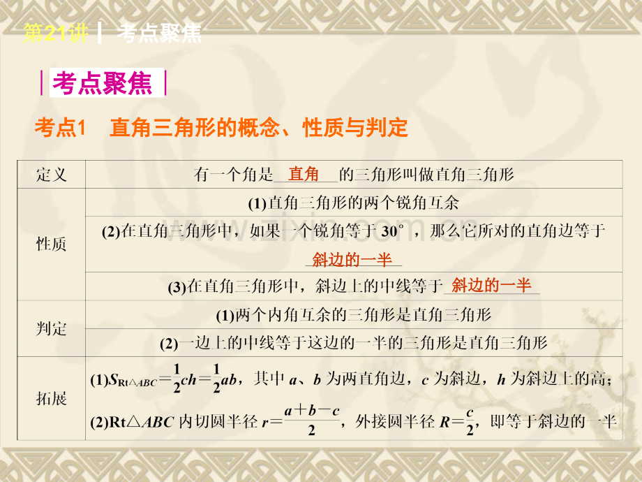 人教版版数学专题复习直角三角形与勾股定理.pptx_第2页
