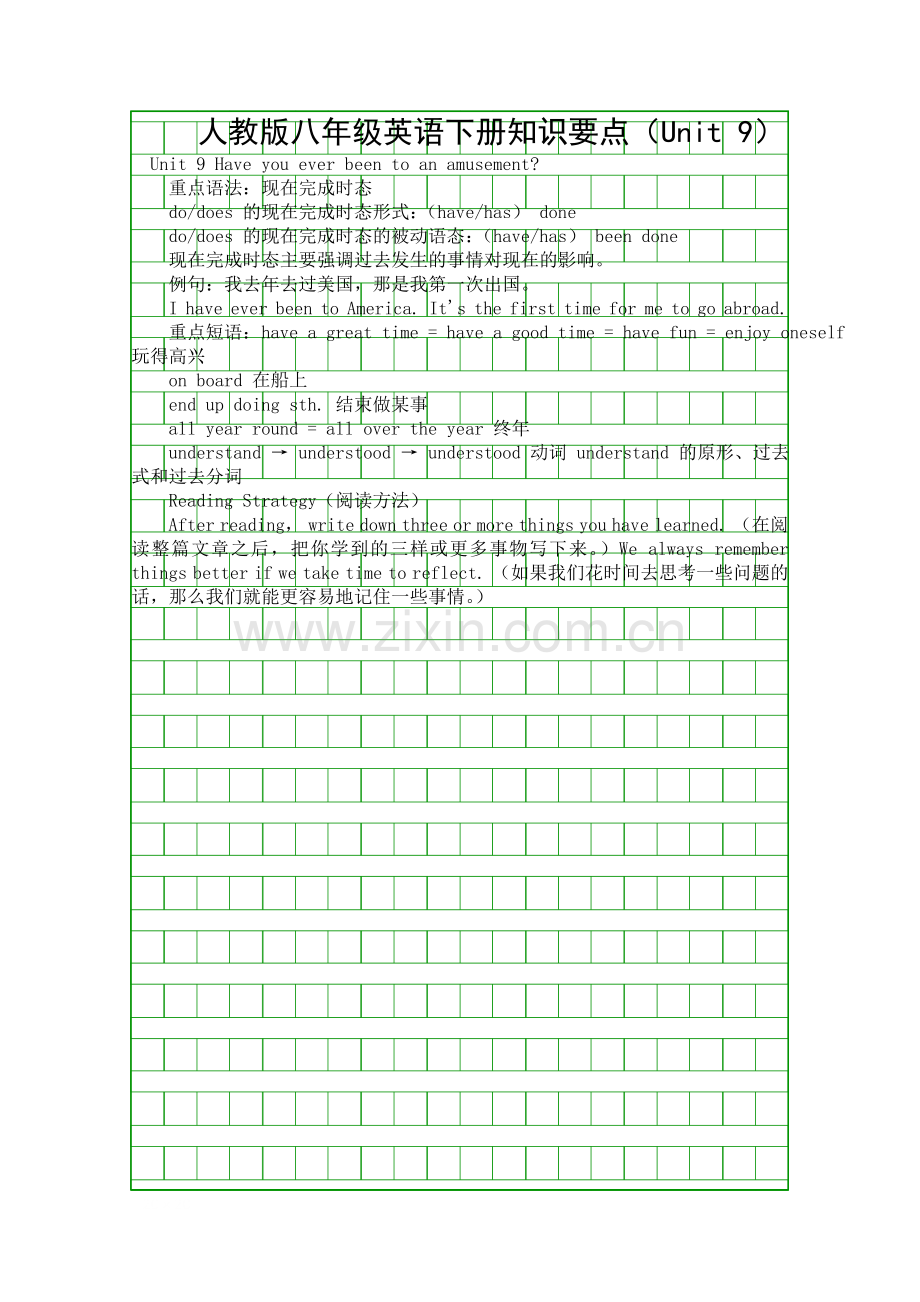 人教版八年级英语下册知识要点Unit-9.docx_第1页