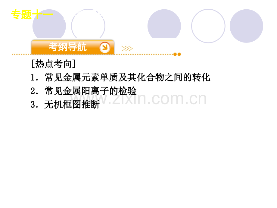 专题11常见金属元素单质及其重要化合物.pptx_第1页