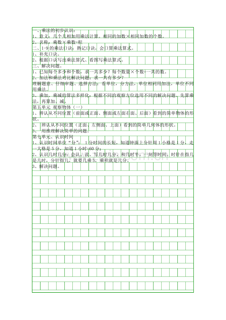 二年级数学上册期末考点归纳.docx_第2页