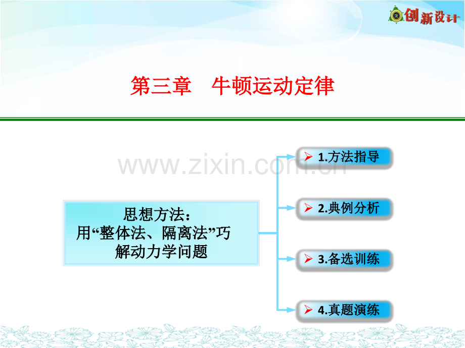 30401思想方法用整体法隔离法巧解动力学问题资料.pptx_第1页