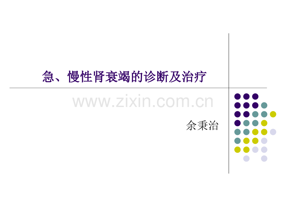 余秉治急慢性肾衰竭鉴别诊断及治疗原则.pptx_第1页