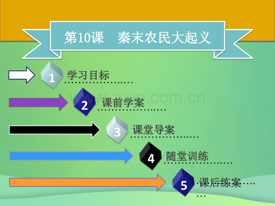 七年级历史秦汉时期统一多民族国家的建立和巩固秦末农民大起义同步含新题新人教版.pptx_第1页